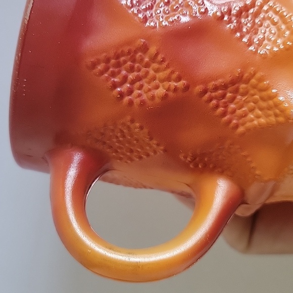 Vintage "Fire King" Anchor Hocking. Coffee Mug Cup Red and Orange Mug. - Picture 10 of 10